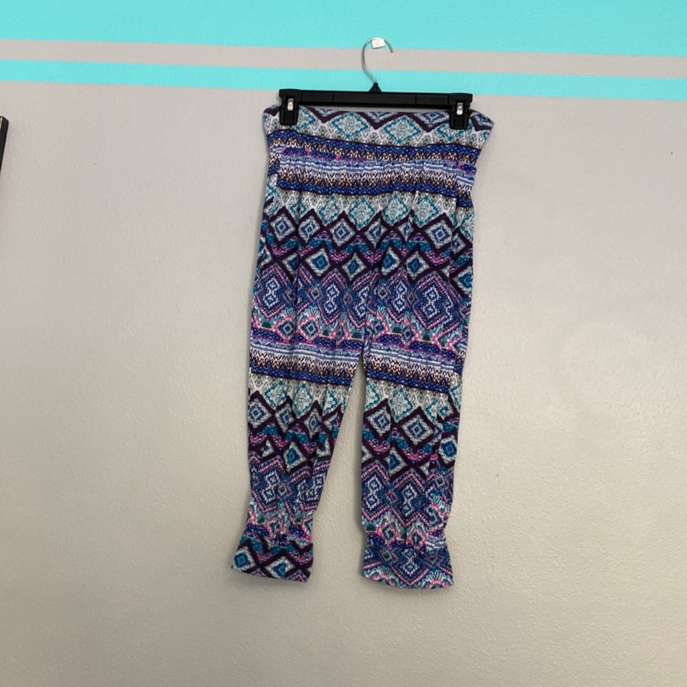 Crazy patterned comfy capris